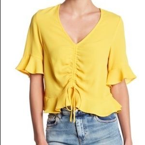 Elodie elbow length front cinched blouse